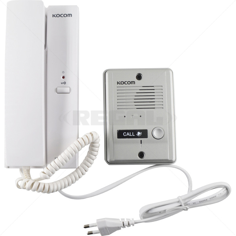 Kocom 1- 1 Audio Intercom System/220vac - Metal Gate Gate Station